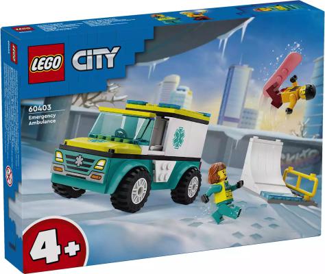 Ambulance en snowboarder